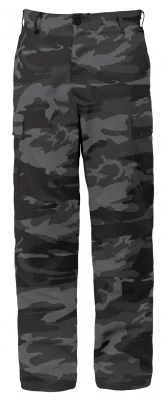 Брюки тактические черный камуфляж Rothco BDU Pants Black Camo 3843, фото
