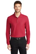 Port Authority Long Sleeve Core Classic Pique Polo Rich Red K100LS