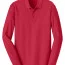 Красная поло с длинным рукавом Port Authority Long Sleeve Core Classic Pique Polo Rich Red K100LS - Красная поло с длинным рукавом Port Authority Long Sleeve Core Classic Pique Polo Rich Red K100LS