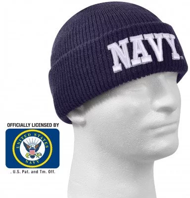 Шапка акриловая Rothco Deluxe "NAVY" Embroidered Watch Cap 55440, фото