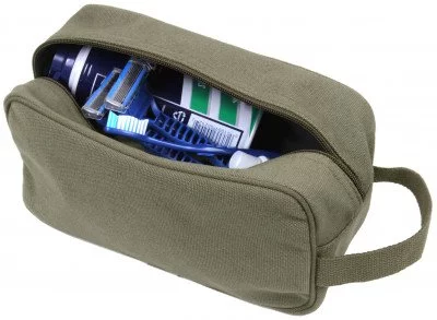 Сумка несессер оливковая хлопковая Rothco Canvas Travel Kit Olive Drab 8126, фото