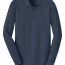 Темно-синяя поло с длинным рукавом Port Authority Long Sleeve Core Classic Pique Polo River Blue Navy K100LS - Темно-синяя поло с длинным рукавом Port Authority Long Sleeve Core Classic Pique Polo River Blue Navy K100LS