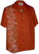 Pacific Legend Men's Single Panel Hawaiian Shirts - 444-3828 Tangy