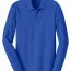 Голубая поло с длинным рукавом Port Authority Long Sleeve Core Classic Pique Polo True Royal K100LS - Голубая поло с длинным рукавом Port Authority Long Sleeve Core Classic Pique Polo True Royal K100LS