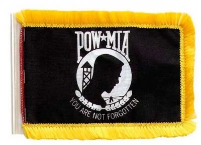 Флаг с эмблемой памяти о военнопленных для антенн автомобиля Rothco POW/MIA Antenna Flags (11 x 15 см) 1440, фото
