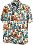 Men's Hawaiian Shirts Allover Prints - 410-3884 White