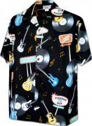 Men's Hawaiian Shirts Allover Prints - 410-3886 Black