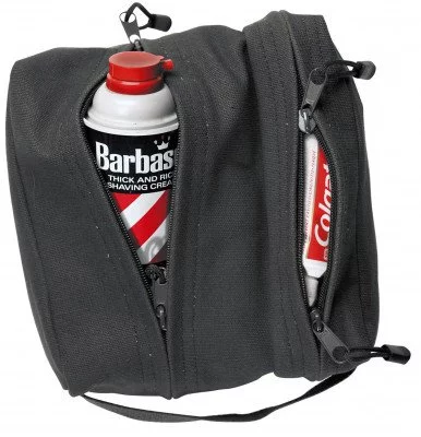 Сумка несессер двойная хлопковая Rothco Canvas Dual Compartment Travel Kit Black 9126, фото