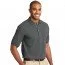 Хлопковая мужская серая классическая футболка поло Port Authority Men's Pique Knit Polo Steel Grey - Хлопковая мужская серая классическая футболка поло Port Authority Men's Pique Knit Polo Steel Grey