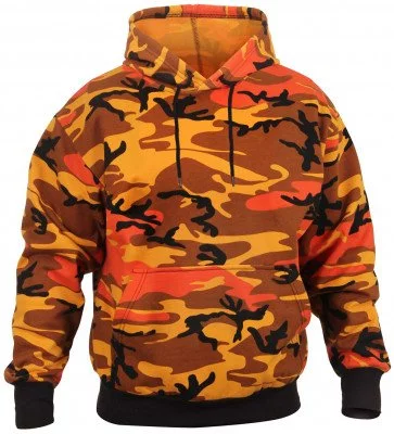 Толстовка оранжевый камуфляж Rothco Pullover Hooded Sweatshirt Savage Orange Camo 3690, фото