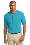 Port Authority Men's Pique Knit Polo Turquoise