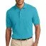 Хлопковая мужская бирюзоваяя классическая футболка поло Port Authority Men's Pique Knit Polo Turquoise - Классическая бирюзовая хлопковая футболка поло Port Authority Men's Pique Knit Polo Turquoise