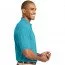 Хлопковая мужская бирюзоваяя классическая футболка поло Port Authority Men's Pique Knit Polo Turquoise - Классическая бирюзовая хлопковая футболка поло Port Authority Men's Pique Knit Polo Turquoise