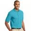 Хлопковая мужская бирюзоваяя классическая футболка поло Port Authority Men's Pique Knit Polo Turquoise - Классическая бирюзовая хлопковая футболка поло Port Authority Men's Pique Knit Polo Turquoise