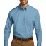Голубая рубашка с длинным рукавом Port Authority Long Sleeve Carefree Poplin Shirt Carolina Blue W100 - Голубая рубашка с длинным рукавом Port Authority Long Sleeve Carefree Poplin Shirt Carolina Blue W100