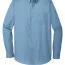 Голубая рубашка с длинным рукавом Port Authority Long Sleeve Carefree Poplin Shirt Carolina Blue W100 - Голубая рубашка с длинным рукавом Port Authority Long Sleeve Carefree Poplin Shirt Carolina Blue W100