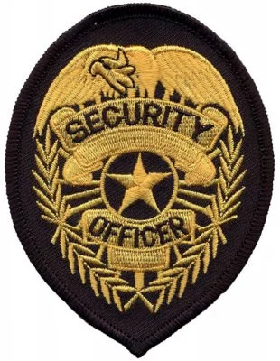 Черная нашивка  с золотой вышивкой "Security Officer​" ( Офицер безопасности) Security Officer Gold Patch 1507, фото