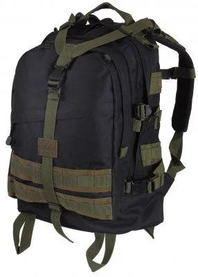 Оливково/черный трехдневный большой тактический ранец Rothco Large Camo Transport Pack Black / Olive Drab 7243, фото