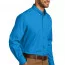 Светло-синяя рубашка с длинным рукавом Port Authority Long Sleeve Carefree Poplin Shirt Coastal Blue W100 - Светло-синяя рубашка с длинным рукавом Port Authority Long Sleeve Carefree Poplin Shirt Coastal Blue W100