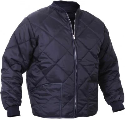 Cтеганная летная темно-cиняя куртка американского образца Rothco Diamond Nylon Quilted Flight Jacket Navy Blue 7160, фото