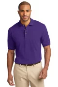 Port Authority Men's Pique Knit Polo Purple