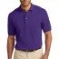 Хлопковая мужская фиолетовая классическая футболка поло Port Authority Men's Pique Knit Polo Purple - Классическая фиолетовая хлопковая футболка поло Port Authority Men's Pique Knit Polo Purple