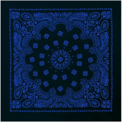 Черная бандана с синим орнаментом Rothco Trainmen Bandana Black/Blue Print (56 x 56 см) 4044, фото