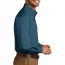 Синяя рубашка с длинным рукавом Port Authority Long Sleeve Carefree Poplin Shirt Dusty Blue W100 - Синяя рубашка с длинным рукавом Port Authority Long Sleeve Carefree Poplin Shirt Dusty Blue W100