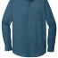Синяя рубашка с длинным рукавом Port Authority Long Sleeve Carefree Poplin Shirt Dusty Blue W100 - Синяя рубашка с длинным рукавом Port Authority Long Sleeve Carefree Poplin Shirt Dusty Blue W100