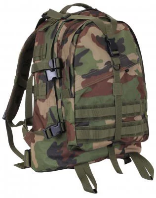 Трехдневный большой тактический ранец лесной камуфляж Rothco Large Camo Transport Pack Woodland Camo 7684, фото