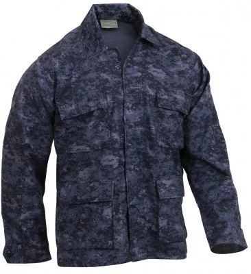 Китель темно-синий цифровой камуфляж Rothco BDU Shirt Midnite Digital Camo 5751, фото