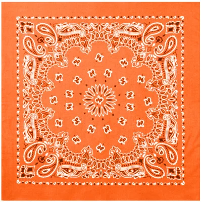 Оранжевая бандана с черно-белым орнаментом Rothco Trainmen Bandana Orange (56 x 56 см) 4948, фото