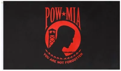 Флаг с эмблемой памяти о военнопленных Rothco Red POW-MIA Flag  (90 x 150 см) 1538, фото