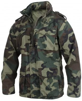 Винтажная куртка лесной камуфляж Rothco Vintage Lightweight M-65 Jacket Woodland Camo 2851, фото