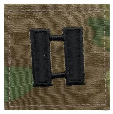 Нашивка мультикам ранг с велкро капитан Армии США Rank Insignia O-3 Captain (CPT) Scorpion OCP Camo 1797, фото