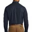 Темно-синяя рубашка с длинным рукавом Port Authority Long Sleeve Carefree Poplin Shirt River Blue NavyW100 - Темно-синяя рубашка с длинным рукавом Port Authority Long Sleeve Carefree Poplin Shirt River Blue NavyW100