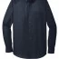 Темно-синяя рубашка с длинным рукавом Port Authority Long Sleeve Carefree Poplin Shirt River Blue NavyW100 - Темно-синяя рубашка с длинным рукавом Port Authority Long Sleeve Carefree Poplin Shirt River Blue NavyW100