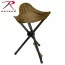 Складные стулья для пикника или туризма на трех ножках Rothco Collapsible Stool With Carry Strap - Складной койотовый стул для пикника или туризма на трех ножках Rothco Collapsible Stool With Carry Strap