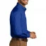Cиняя рубашка с длинным рукавом Port Authority Long Sleeve Carefree Poplin Shirt True Royal W100 - Cиняя рубашка с длинным рукавом Port Authority Long Sleeve Carefree Poplin Shirt True Royal W100