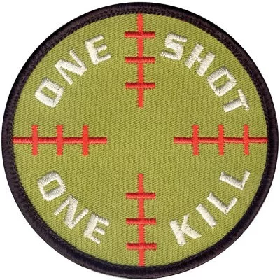 Страйкбольная нашивка с липучкой велкро «Один выстрел - один труп» Rothco One Shot One Kill Morale Patch 72186, фото