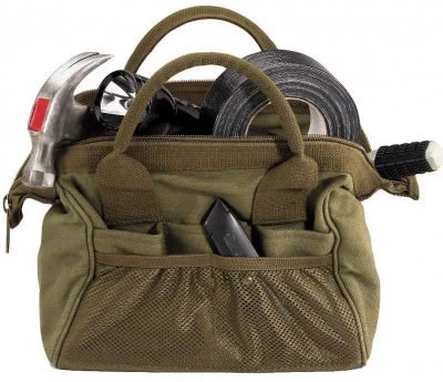 Оливковая винтажная каркасная сумка для инструментов Rothco Heavyweight Canvas Platoon Tool Bag Olive Drab 9797, фото