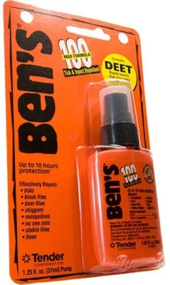 Американское средство от комаров, клещей и блох на основе 100% DEET Tender Ben's® 100% DEET Pump Insect Repellent (1.25oz, 37мл) 7728, фото