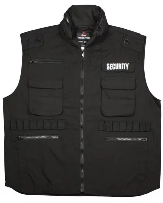 Жилет черный многофункциональный с капюшоном с надписями SECURITY Rothco Security Ranger Vest 7457, фото