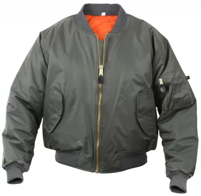 Куртка пилота детская зеленая Rothco Kids MA-1 Flight Jackets Sage Green 7310, фото