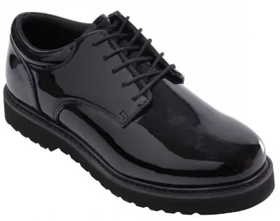 Черные зеркально-блестящие парадные форменные туфли Rothco Uniform Oxford / Work Sole Black 5250 , фото