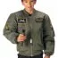 Куртка пилота детская зеленая с нашивками Rothco Kids Flight Jacket With Patches Sage Green 7340 - Куртка пилота детская зеленая с нашивками Rothco Kids Flight Jacket With Patches Sage Green 7340