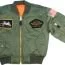 Куртка пилота детская зеленая с нашивками Rothco Kids Flight Jacket With Patches Sage Green 7340 - Куртка детская Rothco Kids Flight Jacket With Patches Sage Green 7340