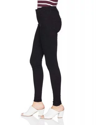 Женские супероблегающие джинсы с высокой посадкой Levi's 720 High Rise Super Skinny Jean Black Squared 527970022, фото