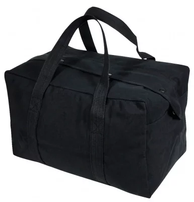 Сумка малая парашютная черная Rothco Canvas Small Parachute Cargo Bag Black 8107, фото