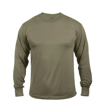 Потоотводящая с длинным рукавом койот футболка Rothco Moisture Wicking Long Sleeve T-Shirt AR 670-1 Coyote Brown 3753, фото